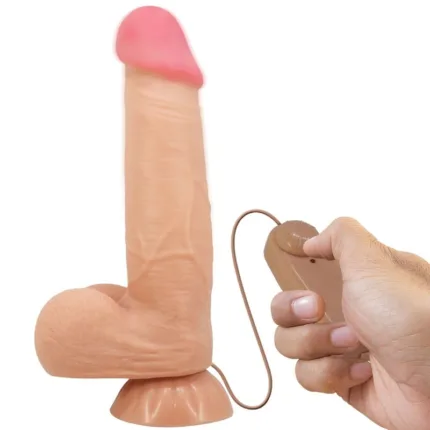 Pretty love - sliding skin series dildo realístico con ventosa piel deslizante control remoto  natural 21.8 cm