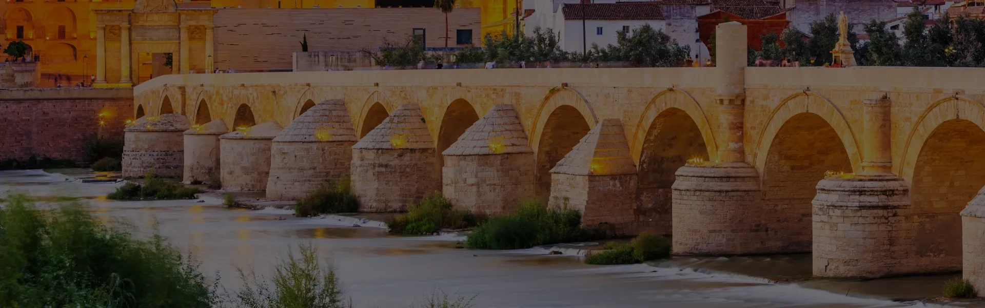 Vista nocturna del icónico Puente Romano de Córdoba, iluminado con una cálida luz dorada sobre el río Guadalquivir. Un símbolo de historia y encanto andaluz que conecta el pasado con el presente. Descubre experiencias únicas en un sex shop en Córdoba, donde la pasión y el placer se encuentran en un ambiente exclusivo y discreto.