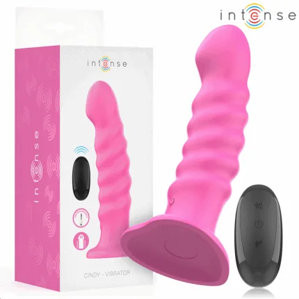 Intense - cindy vibrador talla l diseño en espiral 10 vibraciones rosa control remoto